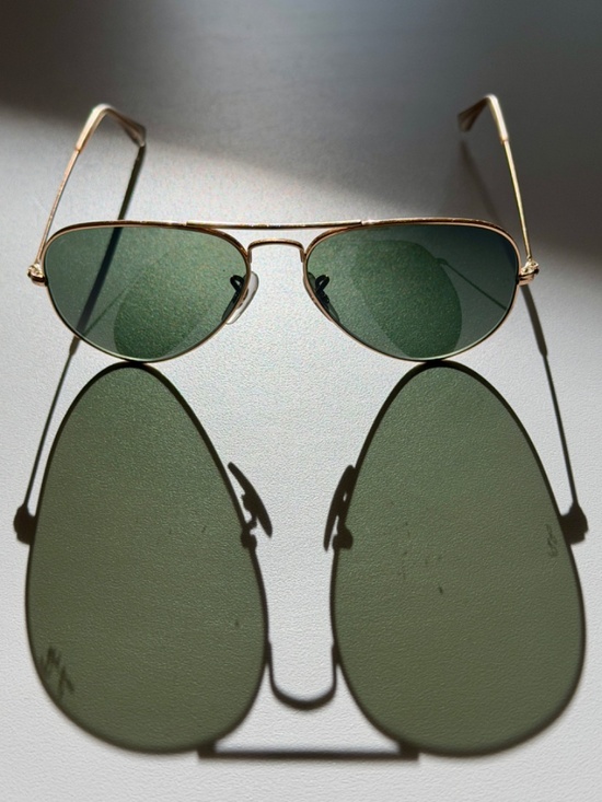 Ray-Ban~Aviator Classic~RB3025~Gold Frame:Green Lenses~Size 55-14